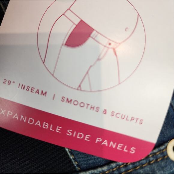 New Isabel Maternity Jeans Blue Jeggings Stretch Exapndable Size 2 / 26 - Picture 7 of 9